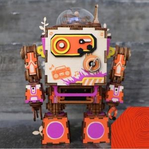 DIY 3D Wooden Puzzle Robot Kit